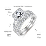 FITINY Moissanite Solitaire Ring in Sterling Silver with 18K White Gold Plating – Elegant French-Inspired Stackable Band for Women