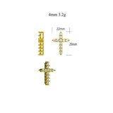 S925 Moissanite Cross Necklace, 3 Color Options, 11 Stones 0.1-0.5ct VVS, Dainty Luxe Clavicle Pendant, Sterling Silver Jewelry - FITINY Jewelry