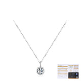 Round Moissanite Pendant Necklace in Sterling Silver – Minimalist Clavicle Chain for Women