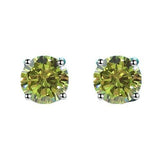 S925 Multicolor Moissanite 4-Prong Stud Earrings, 10 Color 0.5-3ct D-Grade VVS Certificate, Unisex Hypoallergenic Sterling Silver Gift - FITINY Jewelry