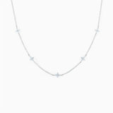 18K Gold Plated Tiny Blue Flower Necklace For Women, Gold Color Cute Pendant Necklace, Trendy Female Fashion Jewelry - FITINY Jewelry