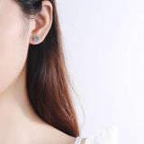 S925 Moissanite Classic 6-Prong Stud Earrings For Men Women Gift, 0.2-2ct D-Grade VVS Certificated Moissanite Sterling Silver Studs - FITINY Jewelry