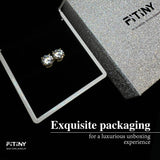 S925 Moissanite Classic 6-Prong Stud Earrings For Men Women Gift, 0.2-2ct D-Grade VVS Certificated Moissanite Sterling Silver Studs - FITINY Jewelry