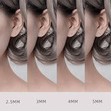 S999 Dazzling Minimalist CZ Stud Earrings, 2-8MM Cubic Zirconia Hypoallergenic Pure Sterling Silver Tiny Earrings for Sensitive Ears Daily - FITINY Jewelry