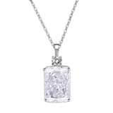 Multicolor Ice Flower Cut CZ Pendant Necklace, 10*14mm 5A Cubic Zirconia, 6 Color Options, Dainty Luxe Pendant - FITINY Jewelry