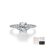 Geometric Moissanite Ring in Sterling Silver – Chanel-Inspir - On Model View - FITINY