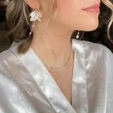 18K Gold Plated Tiny Blue Flower Necklace For Women, Gold Color Cute Pendant Necklace, Trendy Female Fashion Jewelry - FITINY Jewelry