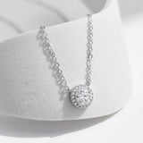 Geometric D-Color VVS1 Moissanite Pendant Necklace in Sterling Silver – Delicate Clavicle Chain for Everyday Elegance