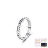 Star-Shaped Moissanite Ring in Sterling Silver – Narrow and - On Model View - FITINY