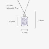 Multicolor Ice Flower Cut CZ Pendant Necklace, 10*14mm 5A Cubic Zirconia, 6 Color Options, Dainty Luxe Pendant - FITINY Jewelry