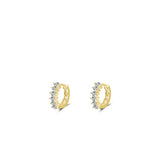 Minimalist Crystal Hoop Earrings in Sterling Silver – Modern Everyday Jewelry for Women