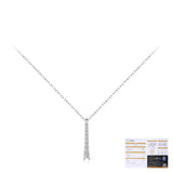 Y-Shaped Tassel Pendant Necklace in Sterling Silver with Moissanite Accents