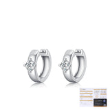 U-Shaped Moissanite Stud Earrings in Sterling Silver