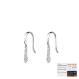 Waterdrop Moissanite Drop Earrings in Sterling Silver
