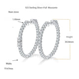 FITINY Geometric Circle Stud Earrings in Sterling Silver with Premium Moissanite Stones