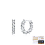 Geometric Moissanite Stud Earrings in Sterling Silver – Ligh - Detail View - FITINY Jewelry