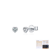 Heart-Shaped Moissanite Stud Earrings in Sterling Silver – Sweet, Chic, and Timeless