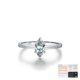 Marquise-Cut Moissanite Ring in Sterling Silver – Elegant Sl - On Model View - FITINY