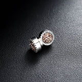 Multicolor Crystal Cluster Magnetic Round Halo Stud Earrings for Men Women, 6mm Round Crystal Inlaid Magnetic Earrings Non-Piercing Clip On Stud Earring - FITINY Jewelry