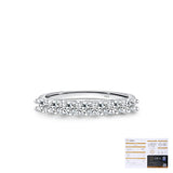 Geometric Moissanite-Pavé Band Ring in Sterling Silver – Mod - On Model View - FITINY