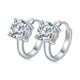 Back view showing secure butterfly back and 925 silver stamp