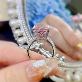 Multicolor Star Cut Bold Square CZ Adjustable Ring, Super Sparkling 14*14mm Main Cubic Zirconia, Pavé CZ Band, Dainty Luxe - FITINY Jewelry