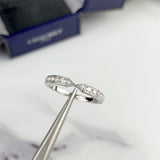 Front view of FITINY moissanite couple rings set on white background