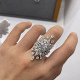 Back view of ring band showing polished sterling silver finish and smooth interior contour