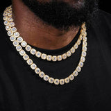 Geometric Square Ice Sugar Chain Necklace with Cubic Zirconi - Detail View - FITINY Jewelry