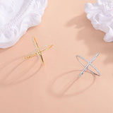 FITINY branded gift box with matte finish and soft cushion holding the X-Shape ring