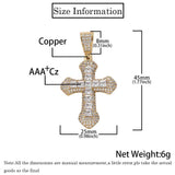 Geometric Cross Pendant Necklace with Cubic Zirconia Stones - Gift Box - FITINY Jewelry