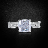 Multicolor Ice Flower Cut Square CZ Adjustable Ring, 8*8mm 5A Cubic Zirconia, 6 Color Options, Dainty Luxe - FITINY Jewelry