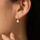 Close-up of moissanite stone brilliance and precise prong detail