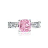 Multicolor Ice Flower Cut Square CZ Adjustable Ring, 8*8mm 5A Cubic Zirconia, 6 Color Options, Dainty Luxe - FITINY Jewelry