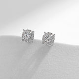 Sterling silver earring back and butterfly friction closure shown separately