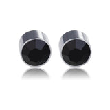 Multicolor Stainless Steel Magnetic Round Stud Earrings for Men Women, 6mm Round CZ Inlaid Magnetic Earrings Non-Piercing Clip On Stud Earring - FITINY Jewelry