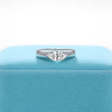 S925 18k Marquise Moissanite Wedding Engagement Ring, 5*10mm 1ct VVS D-Gragde Certified, 18K White Gold & Rhodium Plated Vintage-Inspired Luxury Solitaire for Her Him - FITINY Jewelry
