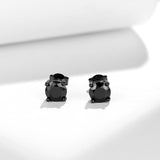 Close-up of black moissanite stone surface highlighting clarity and sparkle