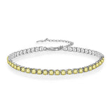 Multicolor CZ Iced Out Adjustable Tennis Bracelet, 3mm 5A Cubic Zirconia - FITINY Jewelry
