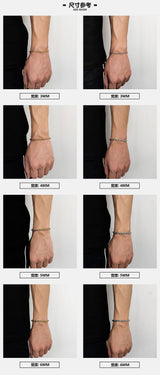 Twist Link Hip Hop Necklace & Bracelet Set in Stainless Stee - Gift Box - FITINY Jewelry