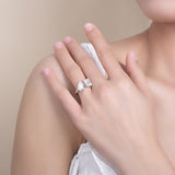 Ring worn on hand demonstrating comfortable fit and elegant proportions