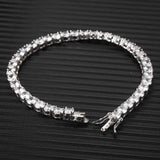 Hip Hop Iced Out Tennis Chain Bracelet, 18K Gold & White Gold Plated, 3–6mm CZ Iced Out Bling Jewelry - FITINY Jewelry