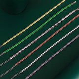Multicolor CZ Iced Out Adjustable Tennis Bracelet, 3mm 5A Cubic Zirconia - FITINY Jewelry