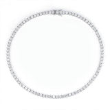 VVS1 Moissanite S925 & 14K Tennis Chain Iced Out Necklace and Bracelet, 6–26 Inch, 2–6.5mm Round Cut D-Grade Certified Moissanite, Sterling Silver White Gold Plated, Hypoallergenic Hip Hop Jewelry - FITINY Jewelry
