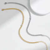 Geometric Moissanite Accent Bracelet in Sterling Silver – Mi - Gift Box - FITINY Jewelry