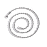 Twist Link Hip Hop Necklace & Bracelet Set in Stainless Stee - Front View - FITINY Jewelry
