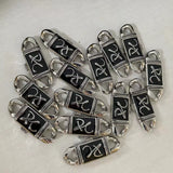 Geometric Hip Hop Necklace with Cubic Zirconia Stones in Gol - Front View - FITINY Jewelry