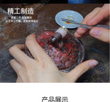 Detail of engraving area on inner band with magnified text preview