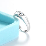 S925 18k Marquise Moissanite Wedding Engagement Ring, 5*10mm 1ct VVS D-Gragde Certified, 18K White Gold & Rhodium Plated Vintage-Inspired Luxury Solitaire for Her Him - FITINY Jewelry