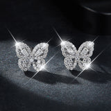 Bow-Knot Stud Earrings with Brilliant Moissanite Accents — 9 - Gift Box - FITINY Jewelry
